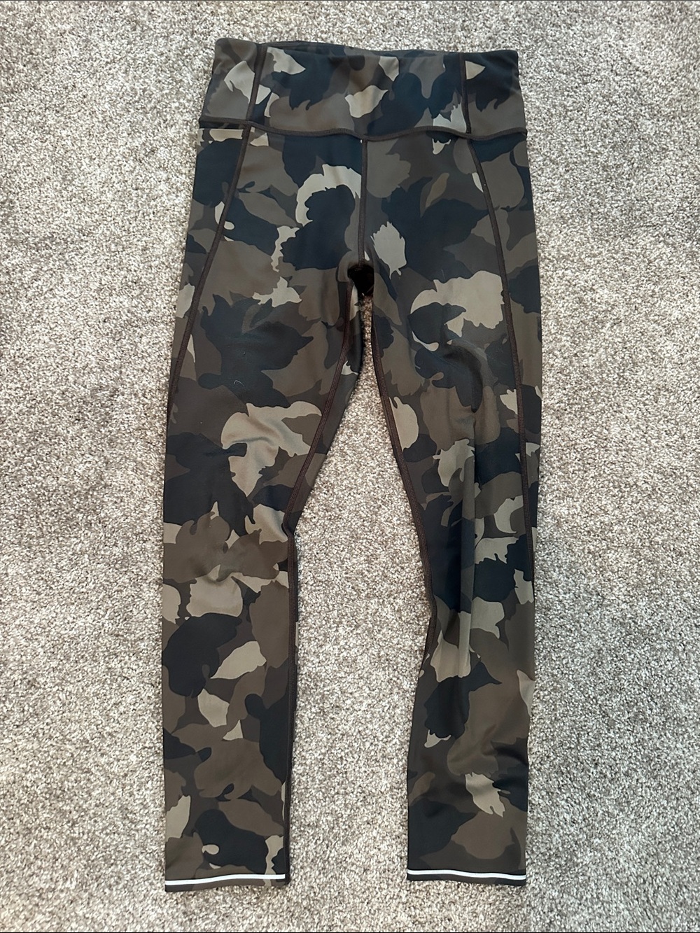 Athleta Olive & Black Camo High-Rise Leggings